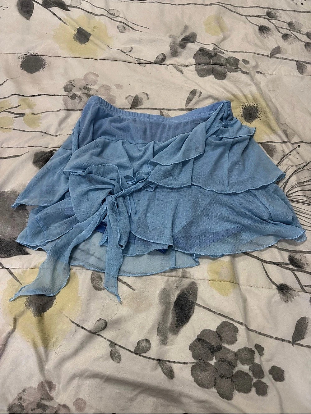 Blue Ruffle Skirt